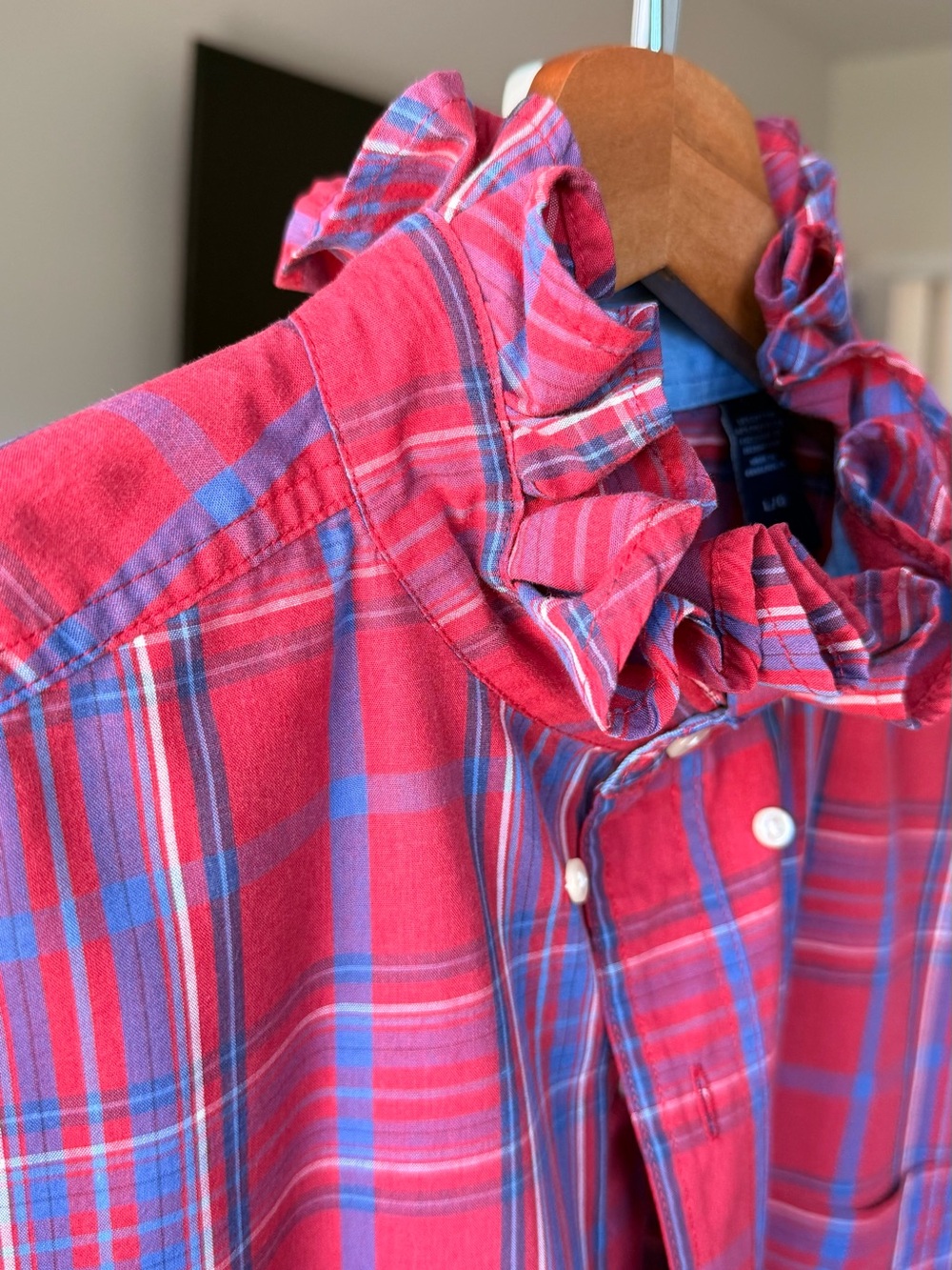Reloved Upcycle ♻️ Short-Sleeve Button-Down perfect for Memorial’s Day